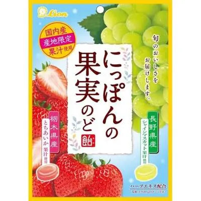 LION Fruit Cough Drop Tochiaika Strawberry Shine Muscat (6PCS)