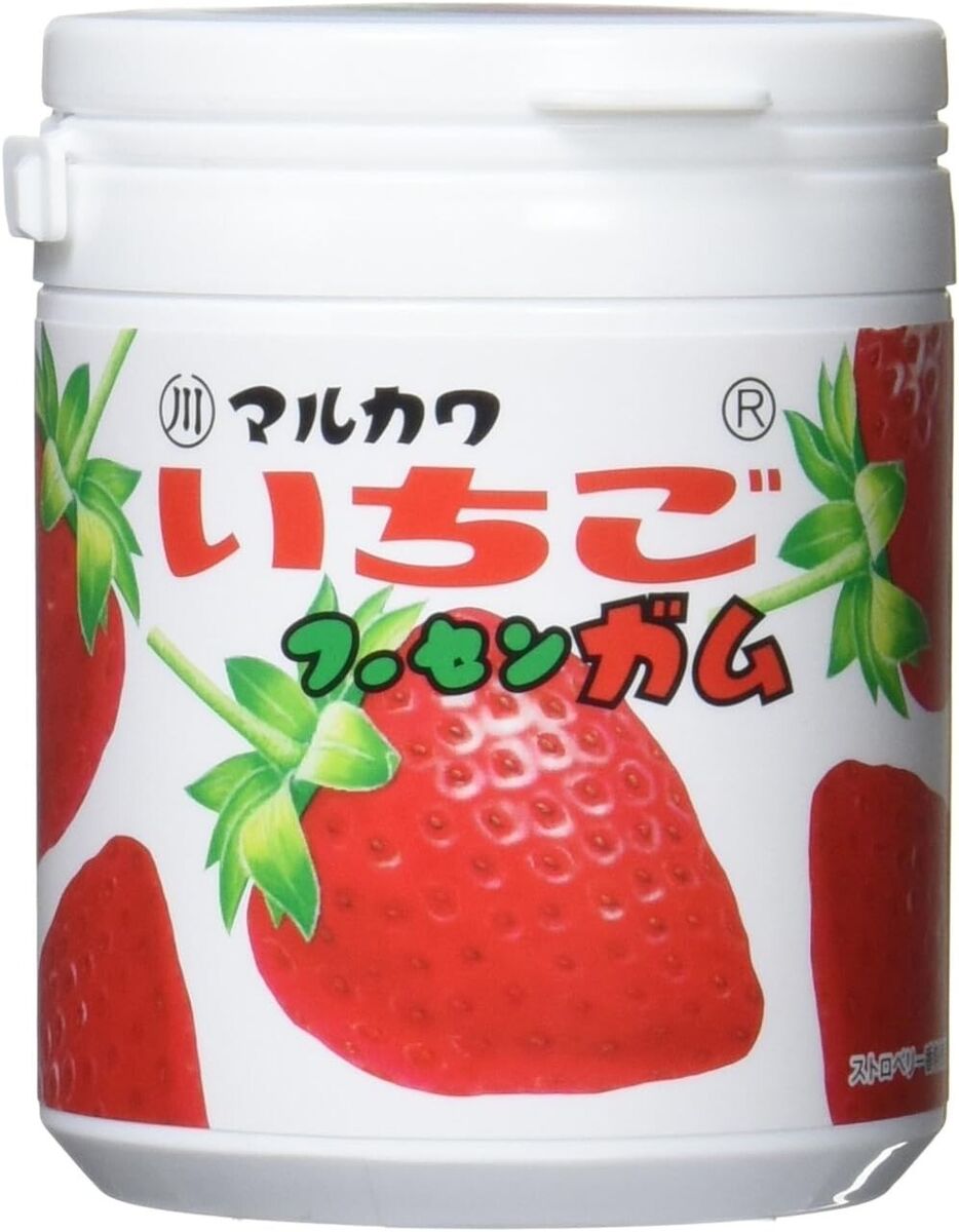 MARUKAWA Strawberry Marble Gum Bottle 130g (6PCS)