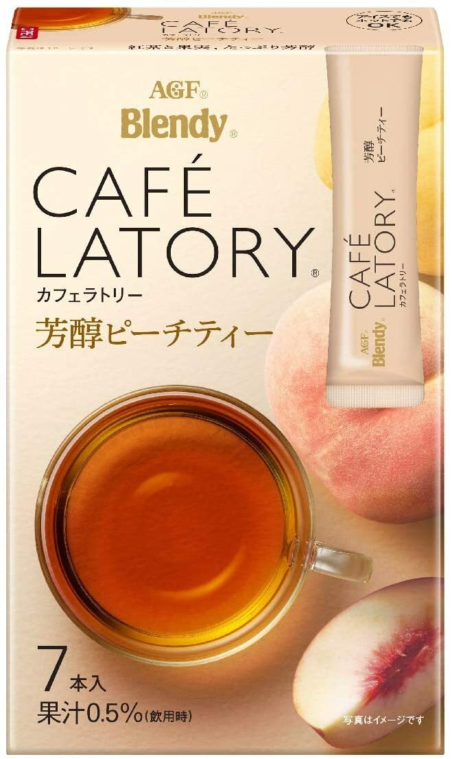 AGF BLENDY CAFE LATORY STICK AROMATIC PEACH TEA 7P (24PCS)