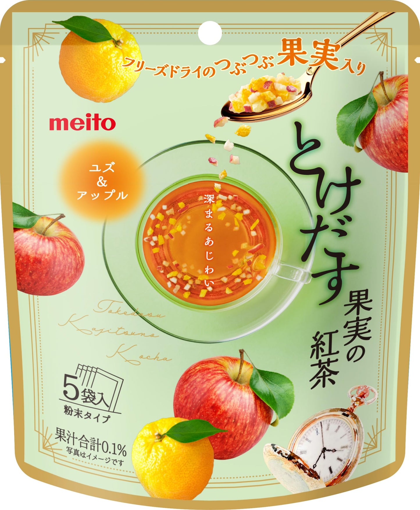 MEITO POWDERED FRUIT TEA YUZU & APPLE (6PCS)