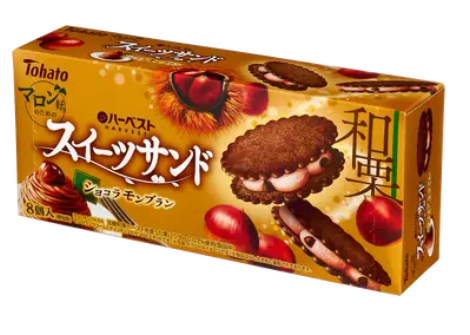 TOHATO Harvest Sweets Sand Biscuit Chocolate Mont Blanc 104.8g (6PCS)