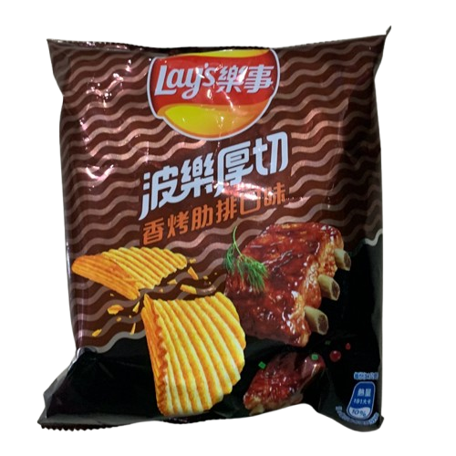 樂事【M20】波樂厚片洋芋片-香烤肋排 LAY'S MAX POTATO CHIPS-PORK FLVAOR (12PCS)