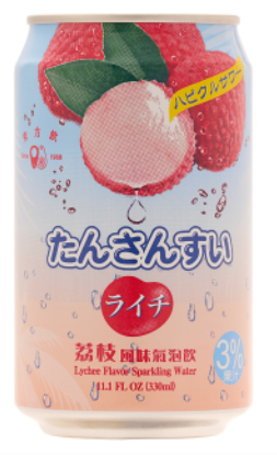 荔枝風味氣泡飲 LYCHEE FLAVOR SPARKLING WATER (24PCS)