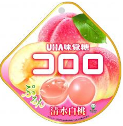 UHA KORORO SHIMIZU WHITE PEACH 40G (6PCS)