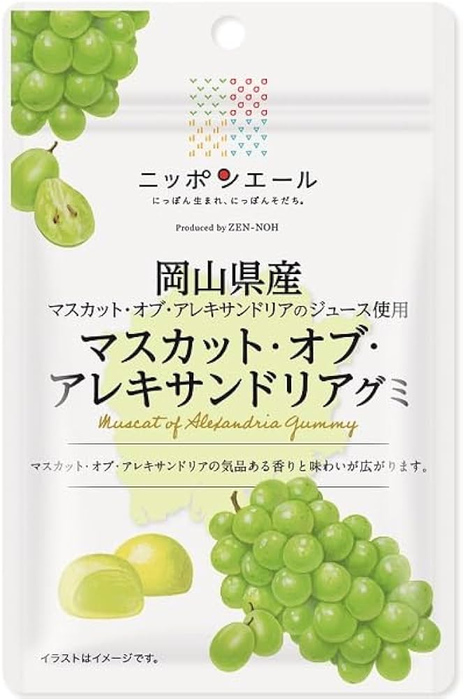 ZENNOH FOODS Okayama Muscat of Alexandria Gummy (10PCS)