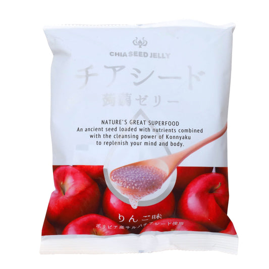 WAKASHO Chia Seed Konjac Jelly Apple 10P 173G (12PCS)