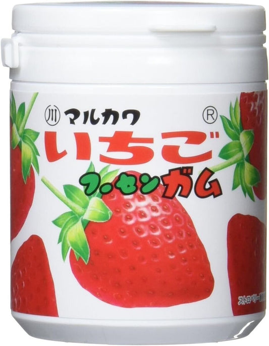 MARUKAWA Strawberry Marble Gum Bottle 130g (6PCS)