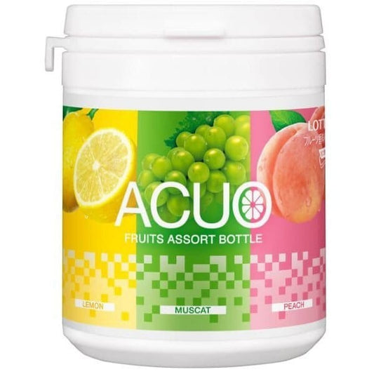 LOTTE ACUO GUM FRUIT ASSORTED BOTTLE 138g (6PCS)